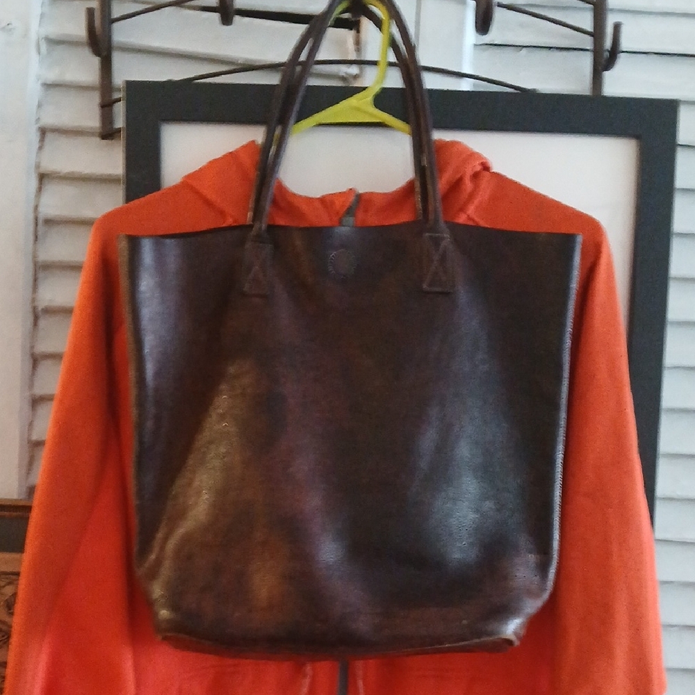 Coach Dark Brown Leather Tote